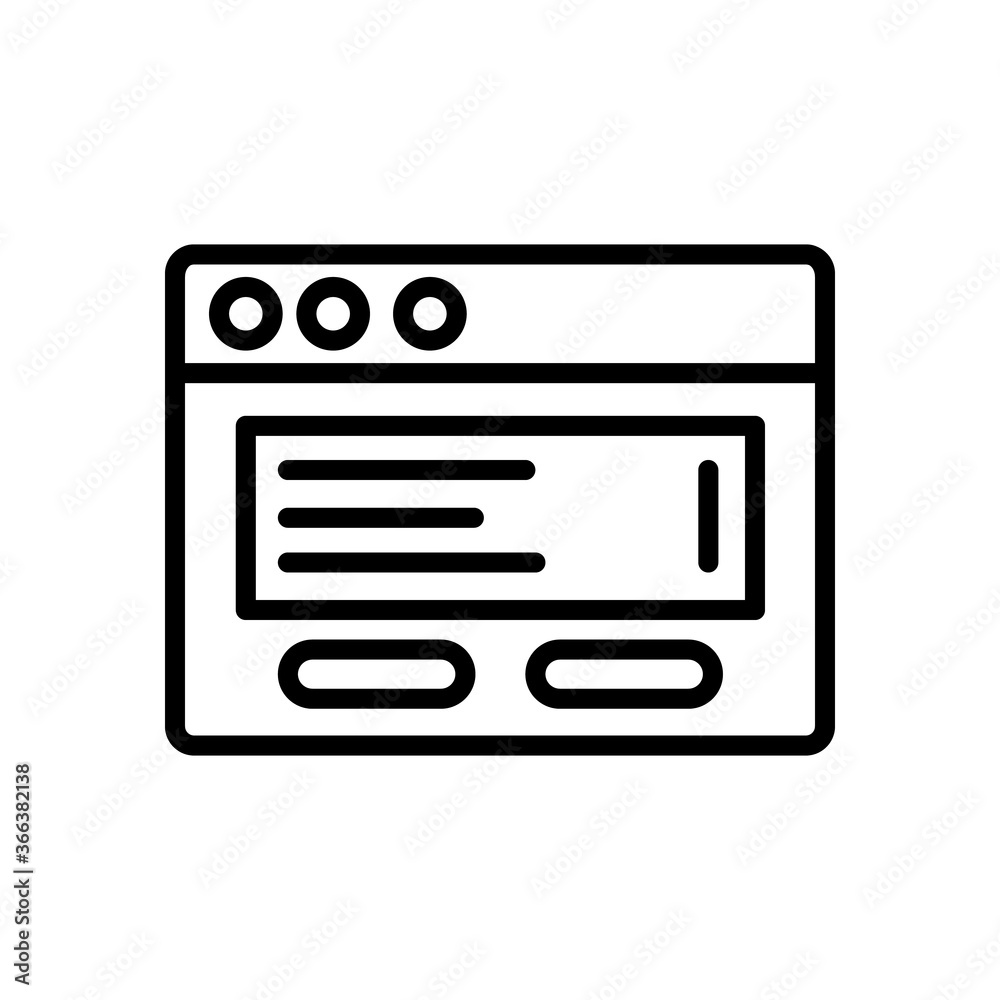 Aufkleber browser, web site, document icon. simple line, outline vector elements of internet explorer icons fo