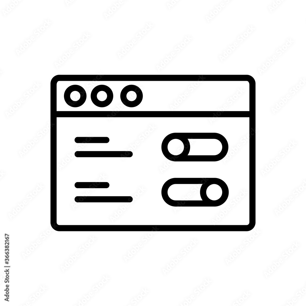 Aufkleber browser, web site, setting icon. simple line, outline vector elements of internet explorer icons for