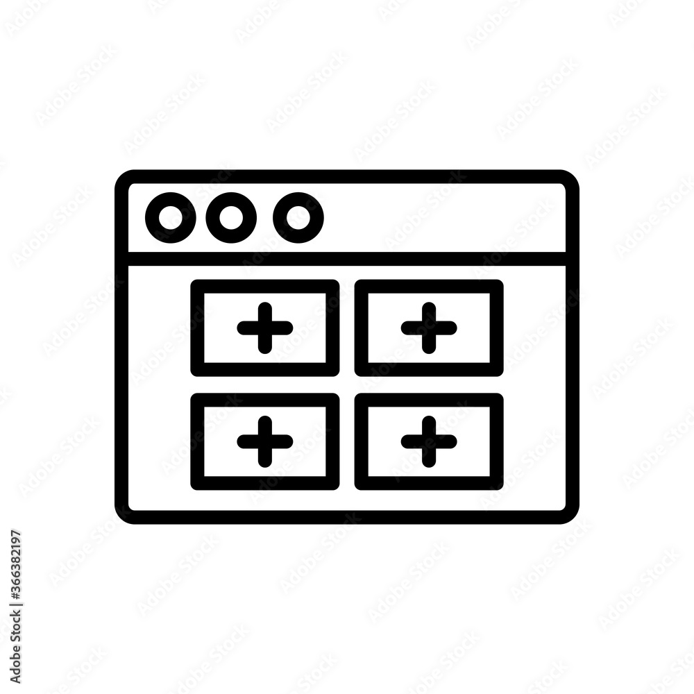 Aufkleber browser, web site, interface icon. simple line, outline vector elements of internet explorer icons f