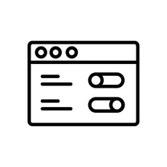 Browser, web site, setting icon. Simple line, outline vector elements of internet explorer icons for ui and ux, website or mobile application