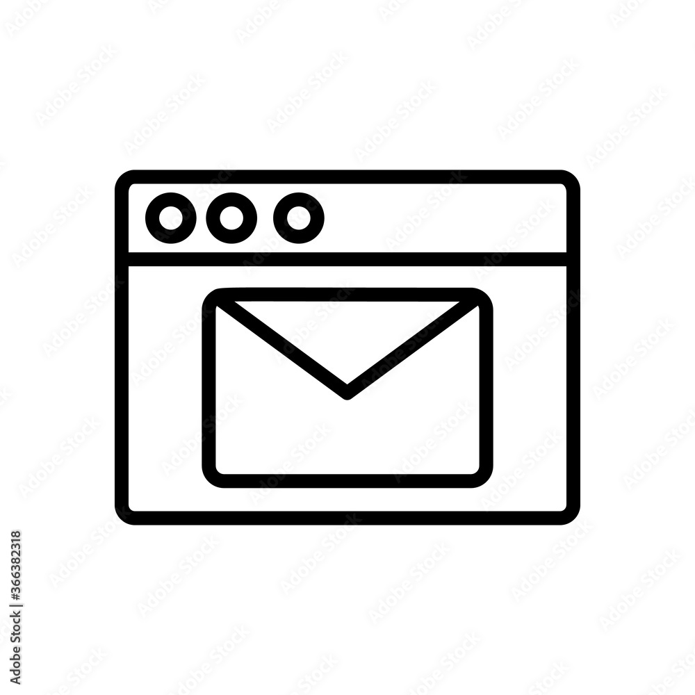 Aufkleber browser, web site, mail icon. simple line, outline vector elements of internet explorer icons for ui