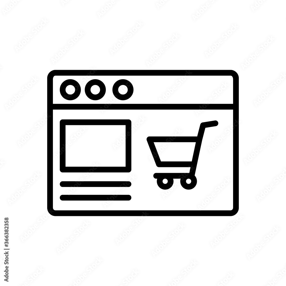 Poster browser, web site, shop icon. simple line, outline vector elements of internet explorer icons for ui