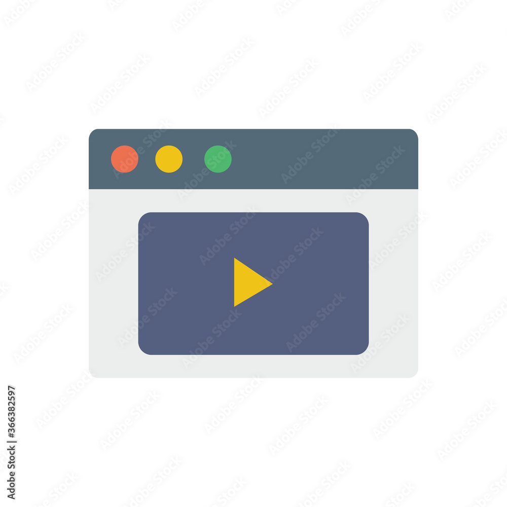 Aufkleber browser, web site, video icon. simple color vector elements of internet explorer icons for ui and ux