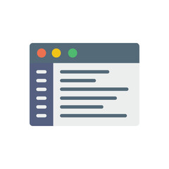 Browser, web site, text icon. Simple color vector elements of internet explorer icons for ui and ux, website or mobile application