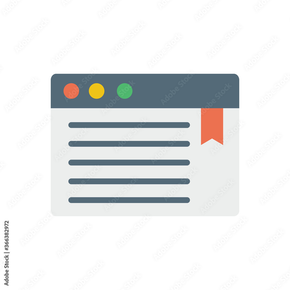 Poster browser, web site, text, book icon. simple color vector elements of internet explorer icons for ui a