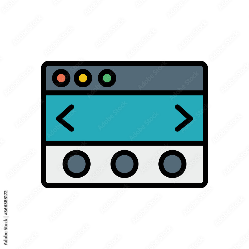 Poster browser, web site, interface icon. simple color with outline vector elements of internet explorer ic