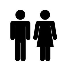 Man and woman stick man vector icons