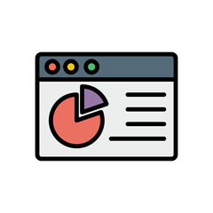 Browser, web site, pie, chart icon. Simple color with outline vector elements of internet explorer icons for ui and ux, website or mobile application