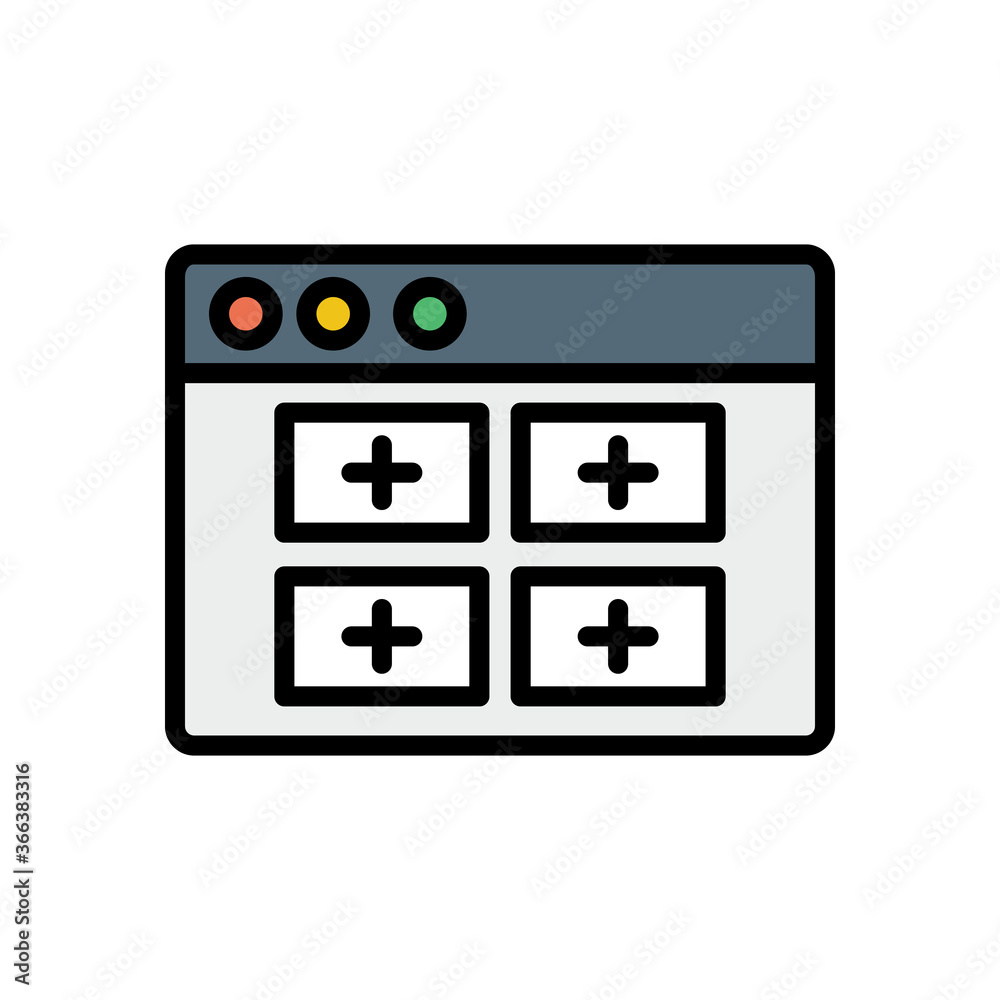 Poster browser, web site, interface icon. simple color with outline vector elements of internet explorer ic