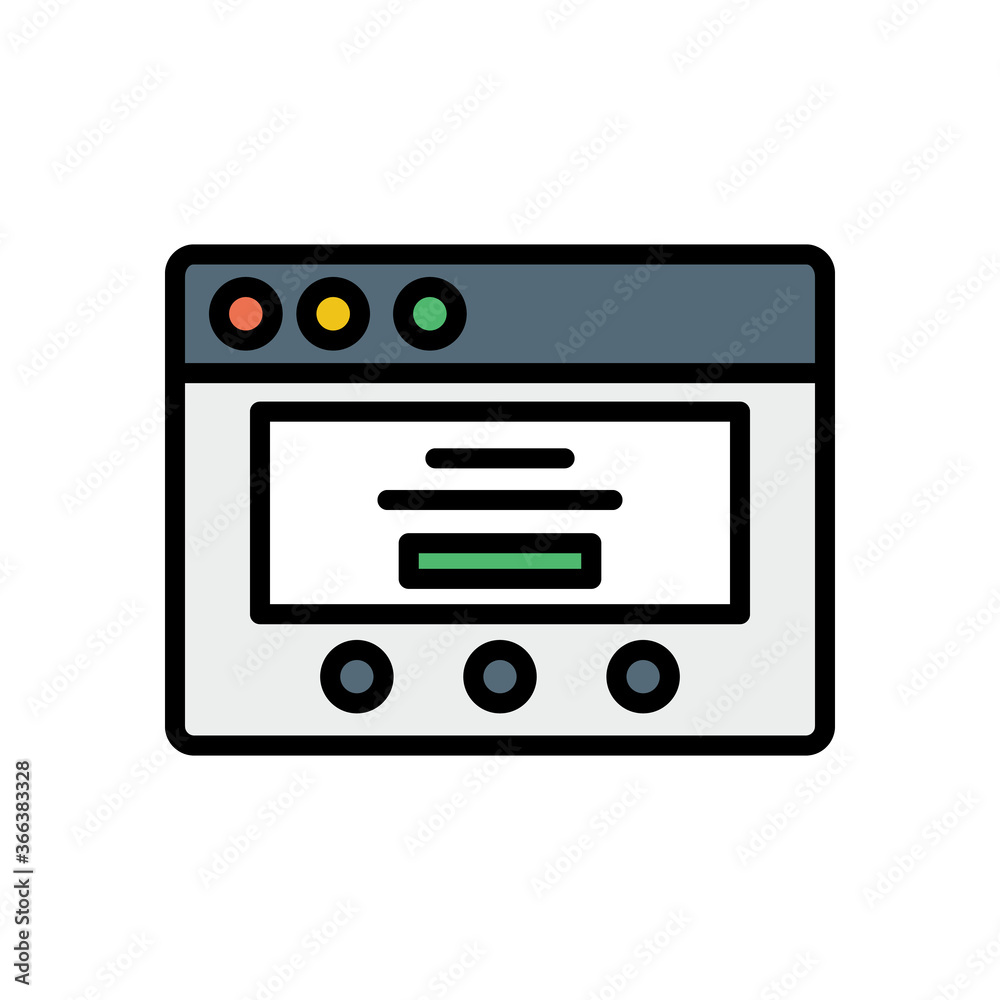 Poster browser, web site, interface icon. simple color with outline vector elements of internet explorer ic