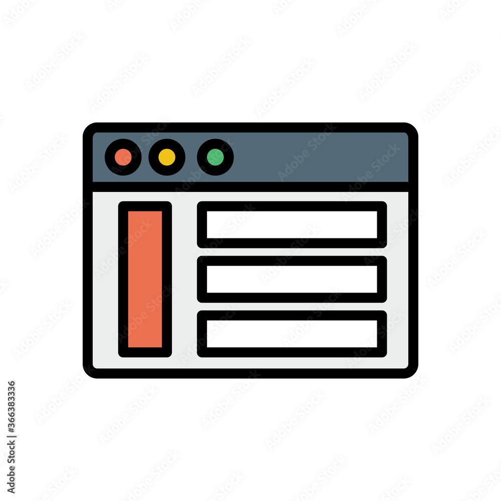 Aufkleber browser, web site, icon. simple color with outline vector elements of internet explorer icons for ui