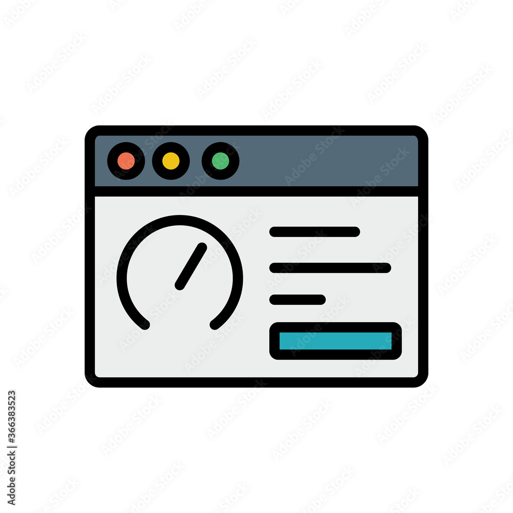 Aufkleber browser, web site, speedometer icon. simple color with outline vector elements of internet explorer 