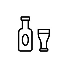 Drinks, goblet icon. Simple line, outline vector elements of rock n roll icons for ui and ux, website or mobile application