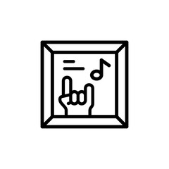 Portrait icon. Simple line, outline vector elements of rock n roll icons for ui and ux, website or mobile application