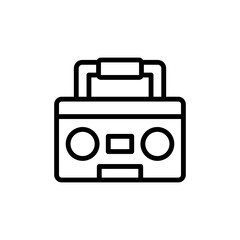 Tape recorder icon. Simple line, outline vector elements of rock n roll icons for ui and ux, website or mobile application