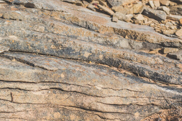 Extreme macro close up of surface Rock pattern. Stone texture and background. Rock Abstract Background