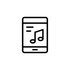 Application, smartphone, rock icon. Simple line, outline vector elements of rock n roll icons for ui and ux, website or mobile application