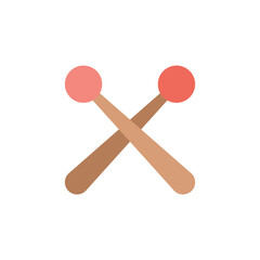 Drumstick icon. Simple color vector elements of rock n roll icons for ui and ux, website or mobile application