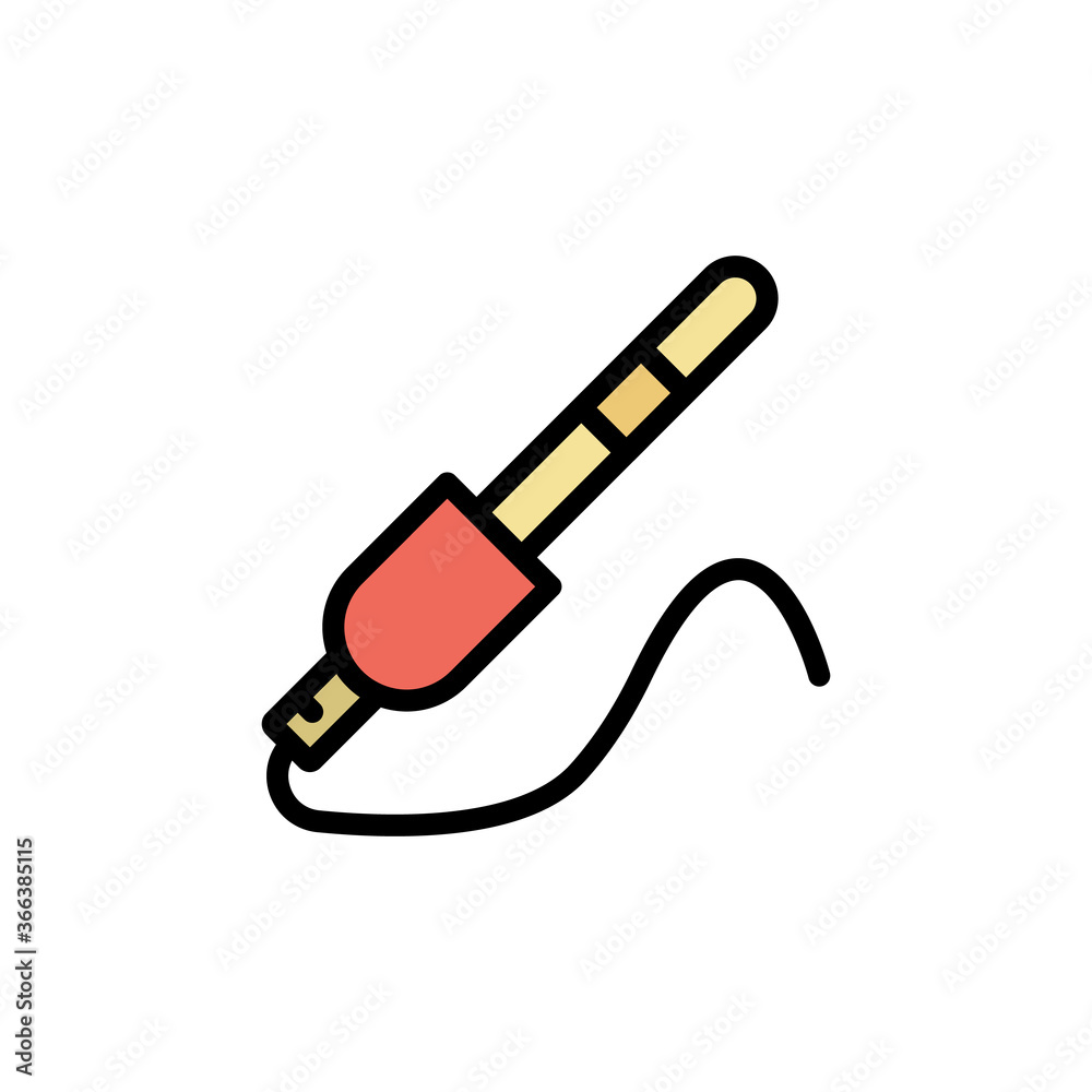 Poster sound, usb icon. simple color with outline vector elements of rock n roll icons for ui and ux, websi