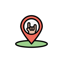 Placeholder icon. Simple color with outline vector elements of rock n roll icons for ui and ux, website or mobile application