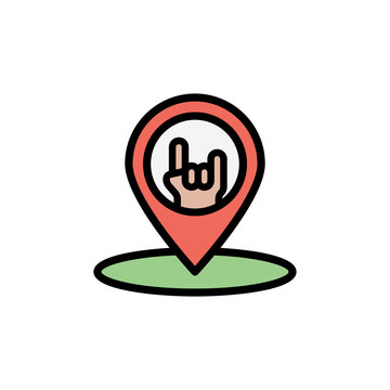 Placeholder icon. Simple color with outline vector elements of rock n roll icons for ui and ux, website or mobile application