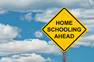 Home Schooling Ahead Warning Sign