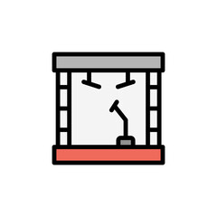 Stage icon. Simple color with outline vector elements of rock n roll icons for ui and ux, website or mobile application