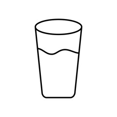 water glass icon, line style