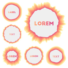 Round logos collection. Amazing circular backgrounds. Vibrant vector illustration.