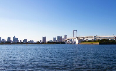 Obraz premium Rainbow bridge in Odaiba Tokyo Japan
