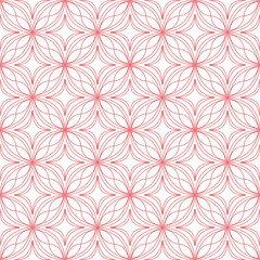 Fototapeta premium Scribble line circle oval pattern seamless repeat background