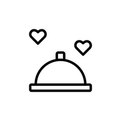Service, wedding dinner icon. Simple line, outline vector elements of marriage icons for ui and ux, website or mobile application