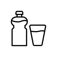 Water, bottle icon. Simple line, outline vector elements of aqua icons for ui and ux, website or mobile application