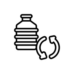 Recycle, water drop icon. Simple line, outline vector elements of aqua icons for ui and ux, website or mobile application