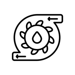 Filtre, water icon. Simple line, outline vector elements of aqua icons for ui and ux, website or mobile application