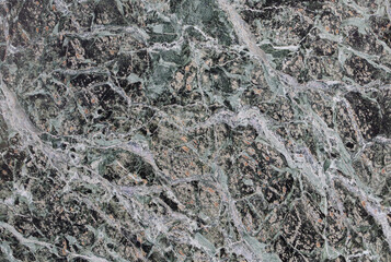 Abstract texture, background of green marble stone, close-up.