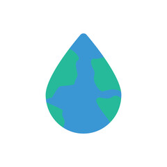 World, water icon. Simple color vector elements of aqua icons for ui and ux, website or mobile application
