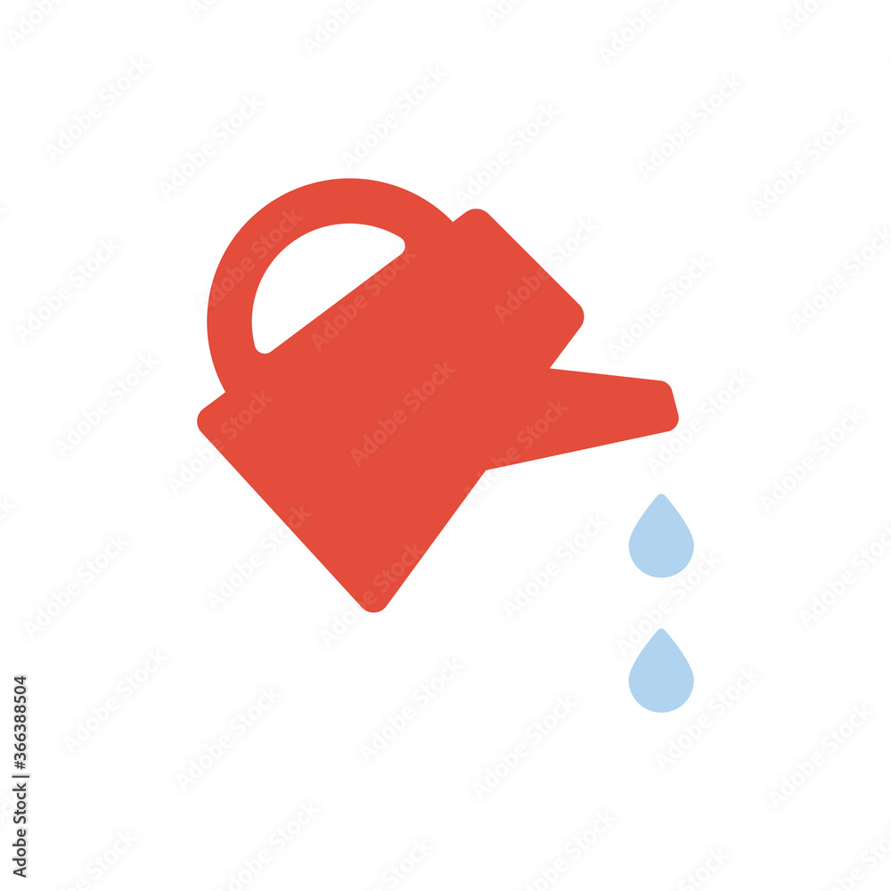 Poster watering can, drop icon. simple color vector elements of aqua icons for ui and ux, website or mobile