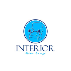 Interior Logo Design Template Flat Style Design Vector Illustration	