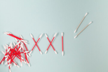 Concept - rejection of cotton swabs (ear sticks) based on plastic.