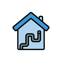 Pipes, water icon. Simple color with outline vector elements of aqua icons for ui and ux, website or mobile application