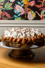 Torta brownie de dulce de leche y merengue