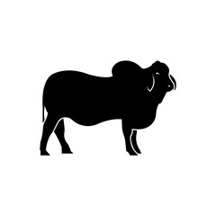 Cow sillhouette. Icon vector illustration.