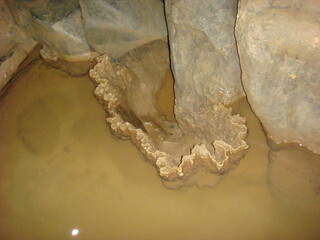 stone dam in the cave