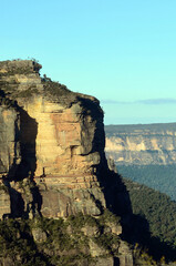 A view of the cliff face in the Megalong Valley at Katoomba, Australia