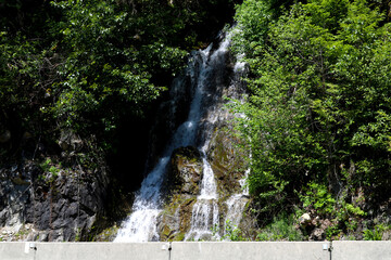 Small roadside waterfall
