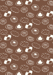 Sweets pattern background