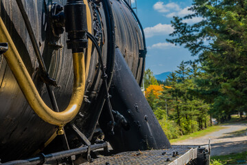 Antique steam engine locomotive