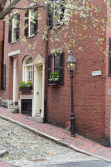 Acorn Street in Beacon Hill, Boston