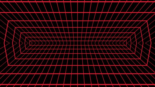 red retro futuristic 80s synth wave grid background  Seamless loop